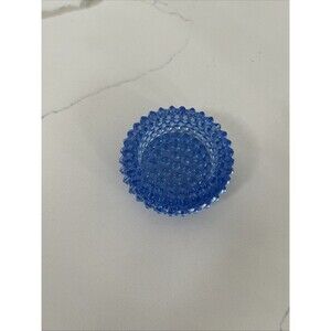 Fenton Colonial Blue Opalescent Hobnail Dish Vintage